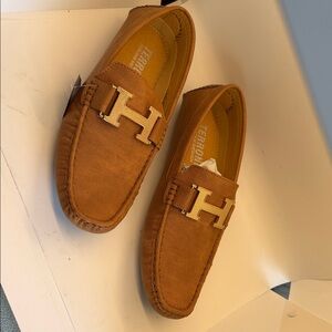 TERRONI Mens Business Loafers Formal Casual Dress Shoes Comfortable COGNAC